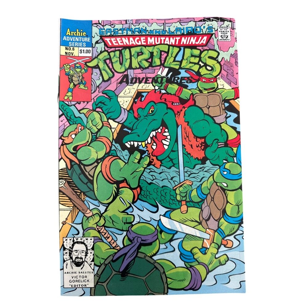 Archie Series Teenage Mutant Ninja Turtles Adventures Comic Book #6 Nov 1989